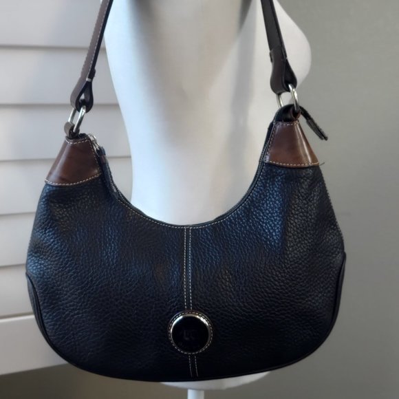 Dooney & Bourke Handbags - Vintage Dooney and Bourke Shoulder Hobo  Bag Black Leather